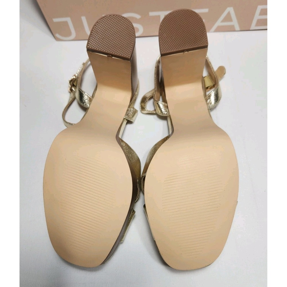 Just Fab Tina Crossover Womens Gold Sandals Size 8 - Picture 7 of 7